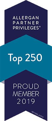 Proud, top 250 member of the Allergan Partner Privilege program